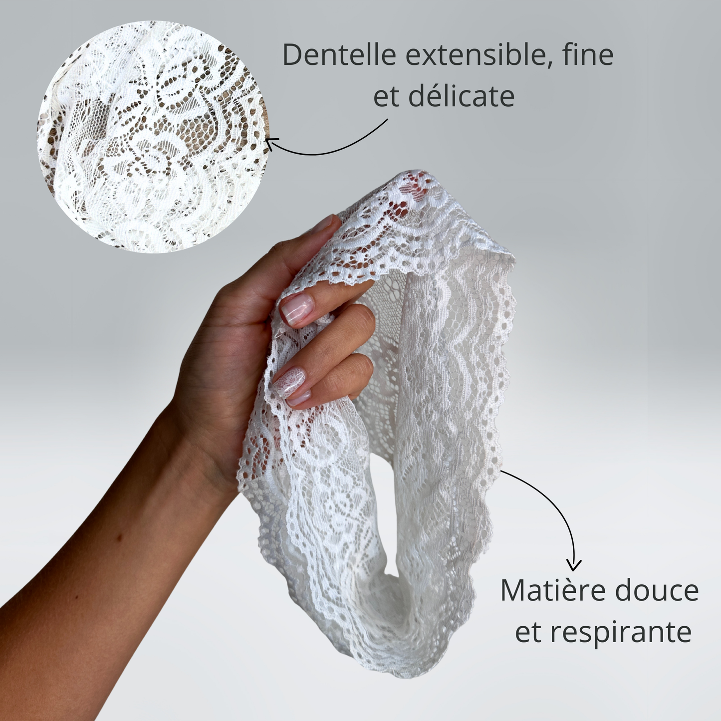 Edith - Bandeau en dentelle romantique