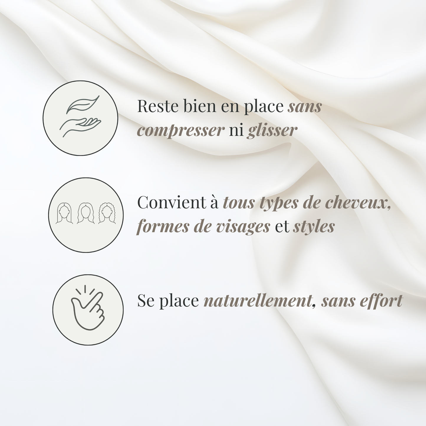 Edith - Bandeau de dentelle romantique effet seconde peau