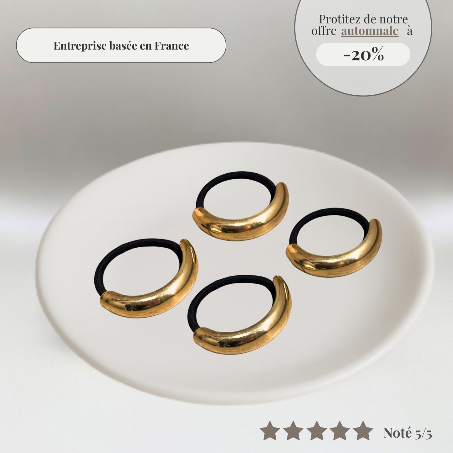 Lior - Anneaux de chevelure dorés